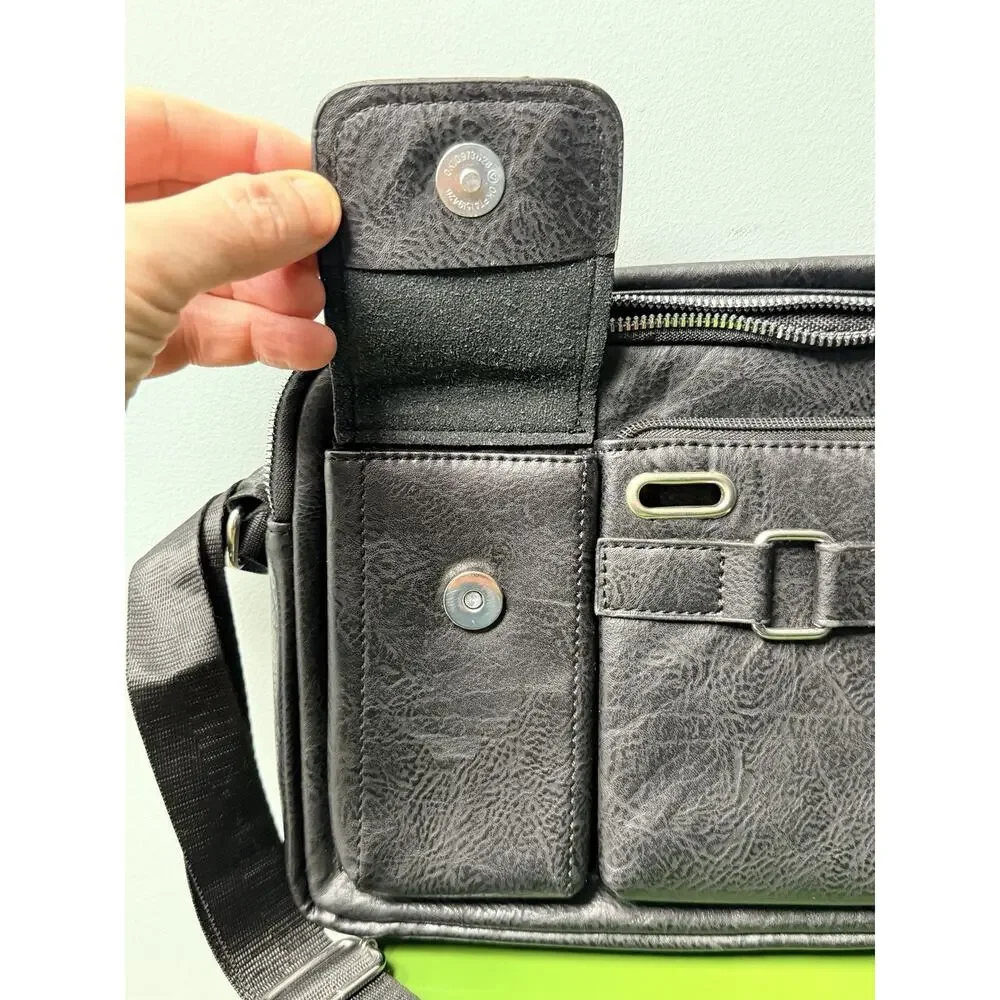 WEIXIER Slate Grey Messenger Bag Urban Armour Crossbody Man Bag Tech Pocket MINT
